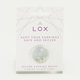 Lox Earring Backs Silver Tone 2 Pair Pack